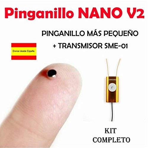 Pinganillo Nano imán V2 KIT COMPLETO (Beige/Naranja)