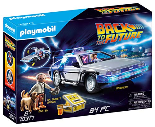 PLAYMOBIL- Back to The Future Delorean con Efectos de Luz, A Partir de 6 Años, Multicolor (70317)