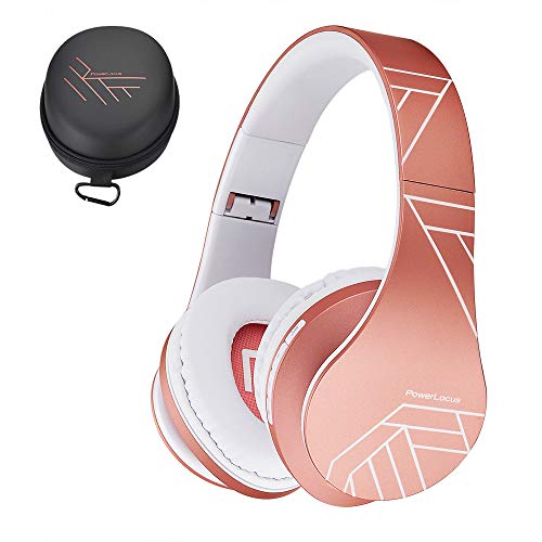 PowerLocus P2 – Auriculares Bluetooth inalambricos de Diadema Cascos Plegables, Casco Bluetooth con Sonido Estéreo Micro SD/TF, FM con micrófono y Audio Cable para Movil, PC, Tablet - Oro Rosa PowerLocus P2 – Auriculares Bluetooth inalambricos de Diadema Cascos Plegables, Casco Bluetooth con Sonido Estéreo Micro SD/TF, FM con micrófono y Audio Cable para Movil, PC, Tablet - Oro Rosa