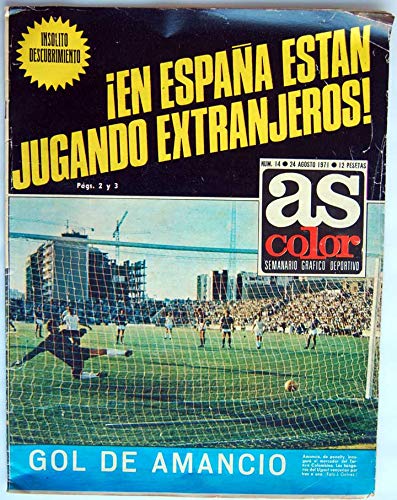 Revista AS Color Nº 14. 24 agosto 1971. Incluye poster Real Club Deportivo Español