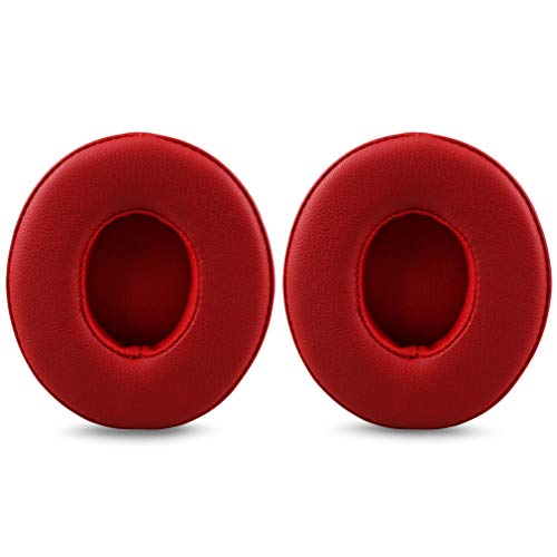 Rojo Almohadillas para auriculares Beats Solo 2.0 con cable, almohadillas de repuesto,almohadillas para orejas para auriculares Beats Solo 2 con cable por Dr. Dre
