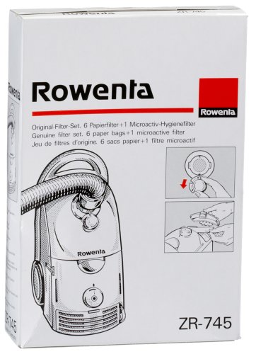 Rowenta ZR745-6 Bolsas de papel + 1 Microactivo para aspiradora Dymbo