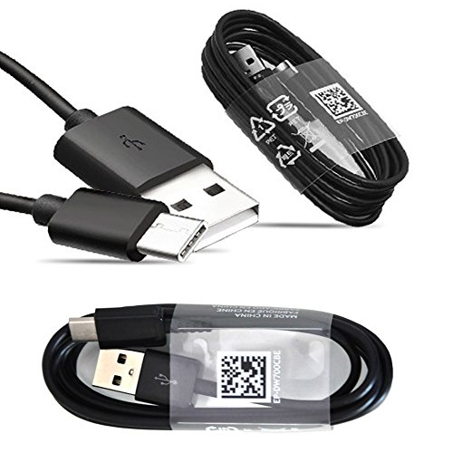 SAMSUNG Cable de Datos USB Galaxy A5 (2017) A7 (2017) (2017) Galaxy S8 / S8 Plus de 5 pies, Color Negro