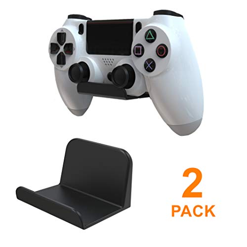 sciuU Soporte de pared para Auriculares / Mando, [Conjunto de 2] Gancho Adhesivo 3M, Colgar los Auriculares, Accesorios para Controller Controlador Gamepad de Xbox / PS4, Sin Tornillos - Negro