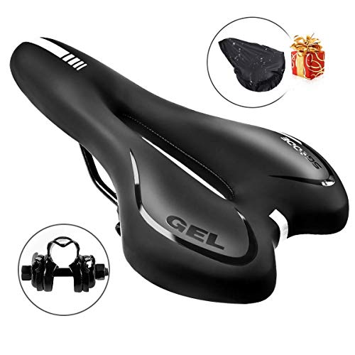 Sillín de Bici de Gel, SGODDE Cómodo Asineto Ergonómico Impermeable Transpirable Amortiguamiento Adecuado para Bicicletas de Montaña Sillín de Bici de Gel, SGODDE Cómodo Asineto Ergonómico Impermeable Transpirable Amortiguamiento Adecuado para Bicicletas de Montaña