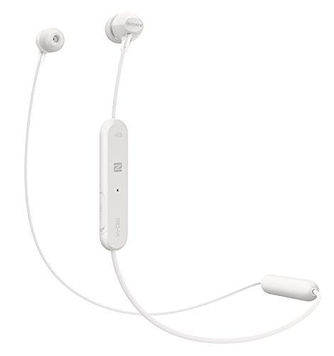 Sony WI-C300W - Auriculares Inalámbricos (Bluetooth, NFC, Manos Libres), Color Blanco, Talla Única