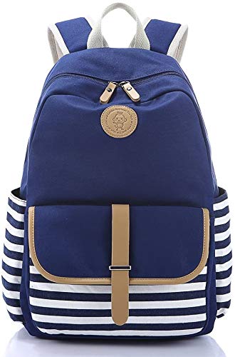 SQINAA morral de la Escuela, portátil Ligero Aiduy Estudiante Bookbag Bolsa para Niños Adolescentes y niñas Primaria, Secundaria y Bachillerato,Azul