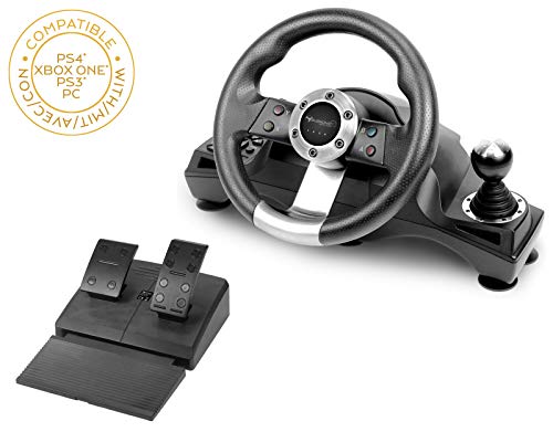 Subsonic - Volante de carreras Drive Pro Sport con pedales, paletas y palanca de cambios (PS4 Slim/Pro, Xbox One S/X, PS3, Windows) Subsonic - Volante de carreras Drive Pro Sport con pedales, paletas y palanca de cambios (PS4 Slim/Pro, Xbox One S/X, PS3, Windows)