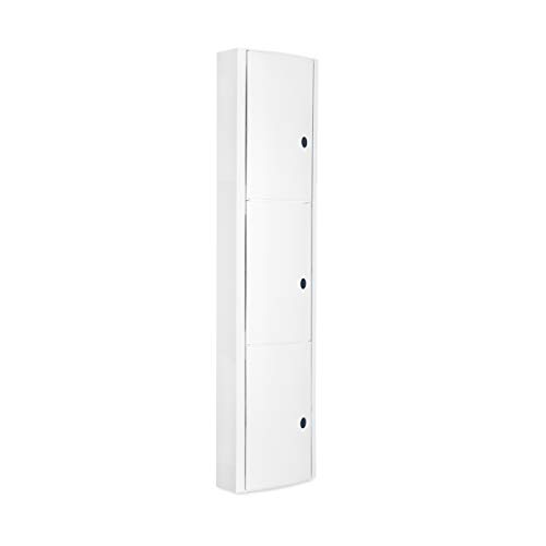 Tatay 4480002 - Armario de baño Vertical en PP, 22 x 10 x 90,5 cm, Apto para Sistema de fijación Glu&Fix armarios, Blanco