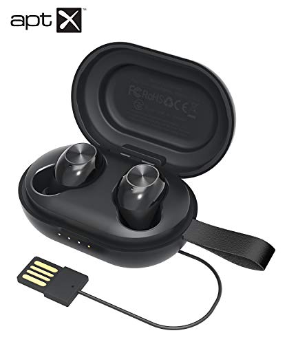 Tronsmart Spunky Beat Auriculares Inalámbricos Bluetooth 5.0, Soporte Aptx HD Calidad de Sonido, 24H Playtime, CVC 8.0 Cancelación de Ruido, Control Tactil y Micrófono Integrado, Carga Rapida y IPX5