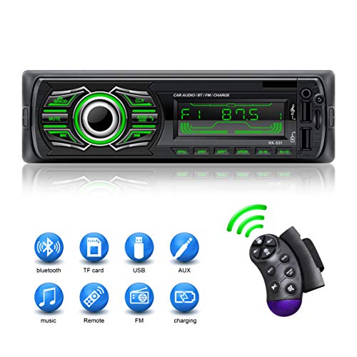 X-REAKO Radio Coche Autoradio Bluetooth Apoyo de Reproductor MP3 Llamadas Manos Libres Radio FM Soporte Control Remoto del Volante, Carga rapida X-REAKO Radio Coche Autoradio Bluetooth Apoyo de Reproductor MP3 Llamadas Manos Libres Radio FM Soporte Control Remoto del Volante, Carga rapida