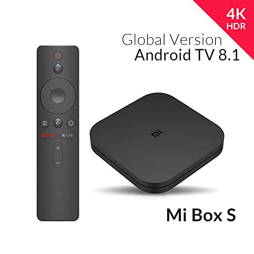 Xiaomi MiJia Mi Box S, Versión de la UE, Reproductor de Medios 4K Ultra HD con Control Remoto Asistente de Google, Bluetooth, Hdmi 4K HDR, Dolby Audio, DTS HD, Android 8.1, Negro