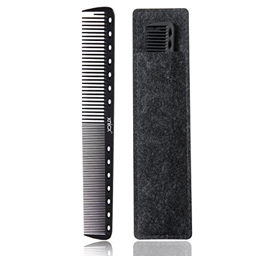 xnicx Negro carbono Peluquería Peine Pelo Peine 100% antiestático 230 ℃ Resistente al calor peine de corte Peluquería Estilista de pelo peine de corte, juego de peluquería Peluquería Peine xnicx Negro carbono Peluquería Peine Pelo Peine 100% antiestático 230 ℃ Resistente al calor peine de corte Peluquería Estilista de pelo peine de corte, juego de peluquería Peluquería Peine