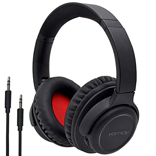 YAMAY Auriculares Bluetooth con Micrófono, Bluetooth 5.0 Audio Estéreo Infinito y 3.5 mm Jack para PC/Mac/Teléfono Móvil/Laptop Trabajar, Gaming o Escuchar Música Cascos