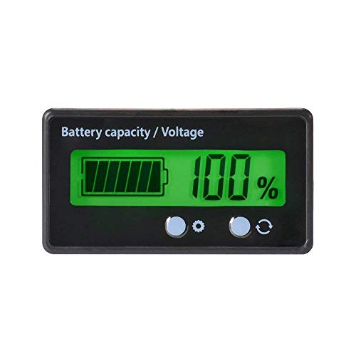 YGL Medidor de Batería, Lector de Batería DC 8-63V 12V 24V 36V 48V Indicador de Batería LCD YGL Medidor de Batería, Lector de Batería DC 8-63V 12V 24V 36V 48V Indicador de Batería LCD