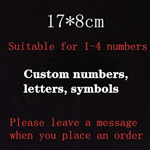 Z-Y Números para casas número de calle Cualquier contenido signo de número acrílico luminoso Custom House Puerta número de etiqueta for Para Hotel Apartamento Villa Puerta #z (Color : 17x8cm)