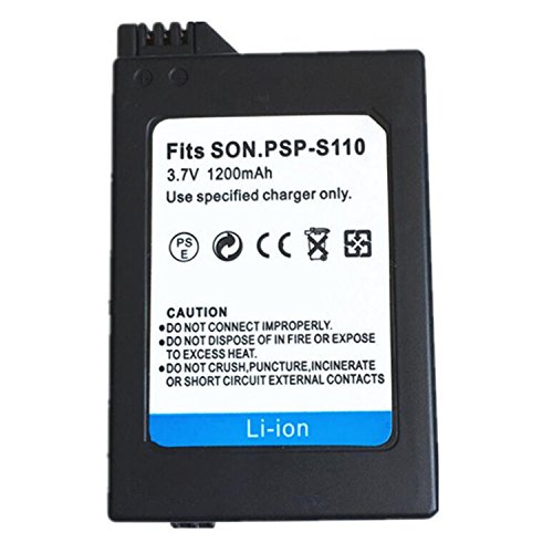 1 Piezas 1200 mAH PSP-S110 Batería PSP S110 Batería para Sony Playstation PSP2000 PSP2001 PSP2003 PSP2004 PSP3000 PSP3001 PSP3003 PSP3004 (1 pcs Battery) 1 Piezas 1200 mAH PSP-S110 Batería PSP S110 Batería para Sony Playstation PSP2000 PSP2001 PSP2003 PSP2004 PSP3000 PSP3001 PSP3003 PSP3004 (1 pcs Battery)