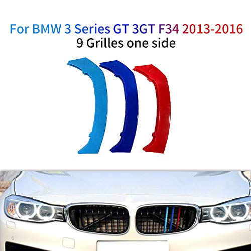 3 Colores Adhesivos para Parrilla Delantera para 3 Series GT 3GT F34 328i 320i 335i xDrive 2013-2016 3 Piezas (9 Varillas)
