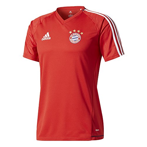 adidas TRG JSY Camiseta de Equipación FC Bayern de Munich, Hombre, Rojo (rojfcb/Blanco), XS