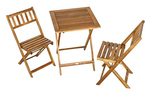 Aktive 61000 Sillas y mesa jardín Garden madera Acacia, Marrón Aktive 61000 Sillas y mesa jardín Garden madera Acacia, Marrón