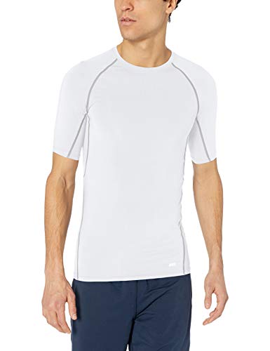Amazon Essentials - Camiseta deportiva Control Tech de manga corta para hombre, Blanco, US M (EU M) Amazon Essentials - Camiseta deportiva Control Tech de manga corta para hombre, Blanco, US M (EU M)