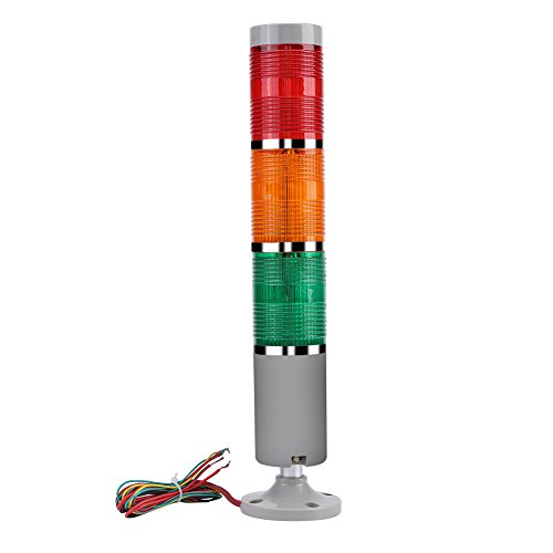 Baliza LED, CA 110V IP55 Rojo/Amarillo/Verde Bajo consumo Altamente brillante Bombilla de alumbrado de emergencia LED Lámpara de baliza para equipos mecánicos Advertencia Jardín Garaje(#1)