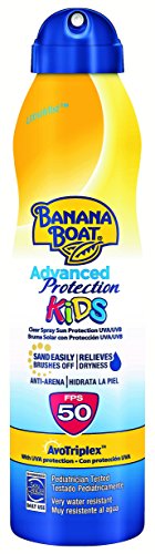 Banana Boat KIDS Advanced Protection - Crema solar en spray para niños que hidrata la piel y la protege de los rayos UVA/UVB,SPF 50, 220 ml Banana Boat KIDS Advanced Protection - Crema solar en spray para niños que hidrata la piel y la protege de los rayos UVA/UVB,SPF 50, 220 ml