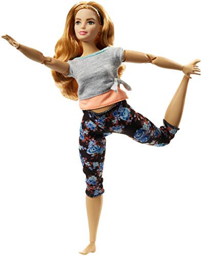 Barbie Muñeca Fashionista movimiento sin límite, curvy, regalo para niñas y niños 3-9 años (Mattel FTG84)