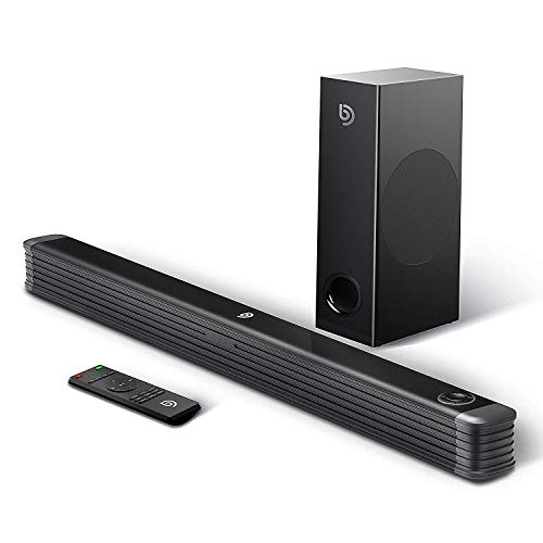 Barra de Sonido 2.1 Canales para TV, BOMAKER 150W con Subwoofer Inalámbrico y Bluetooth 4.2 con Control Remoto, Njord Ⅰ (Soporte Conexiones Óptico/RCA/Coaxiales/Bluetooth) Barra de Sonido 2.1 Canales para TV, BOMAKER 150W con Subwoofer Inalámbrico y Bluetooth 4.2 con Control Remoto, Njord Ⅰ (Soporte Conexiones Óptico/RCA/Coaxiales/Bluetooth)