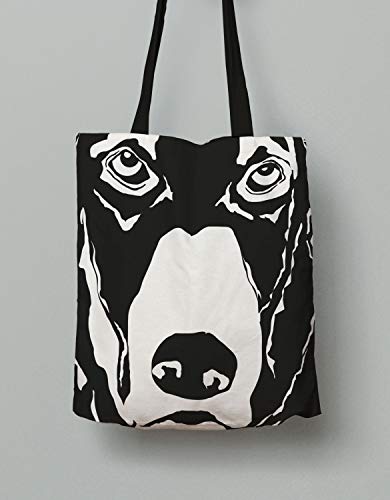 Basset Hound - Bolsa de transporte con estampado en color blanco y negro, disponible en 3 tamaños Basset Hound - Bolsa de transporte con estampado en color blanco y negro, disponible en 3 tamaños