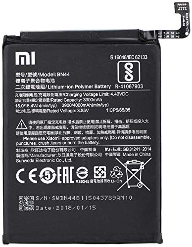 Batería Original Xiaomi BN44 para Xiaomi RedMi Note 5/Xiaomi RedMi Note 5 Plus - 3900 mAh con Carga Rapida 2.0 - Sin Caja