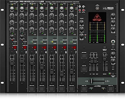 Behringer Pro Mixer DX2000USB profesional de 7 canales para DJ, crossfader VCA