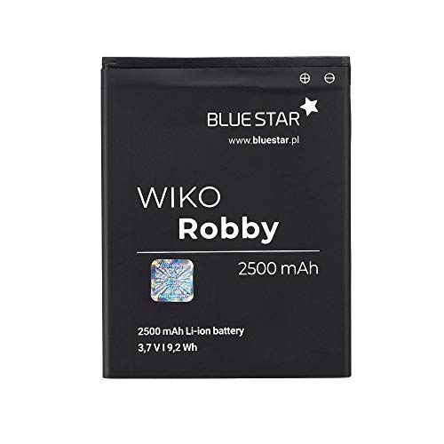 Blue Star Premium - Batería de Li-Ion litio 2500 mAh de Capacidad Carga Rapida 2.0 Compatible con el Wiko Robby Blue Star Premium - Batería de Li-Ion litio 2500 mAh de Capacidad Carga Rapida 2.0 Compatible con el Wiko Robby