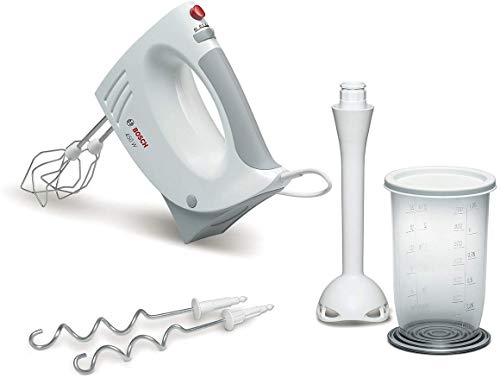 Bosch MFQ3540 Batidora y Amasadora con Accesorios, 450 W, 5 Velocidades y Función Turbo, Color Blanco Bosch MFQ3540 Batidora y Amasadora con Accesorios, 450 W, 5 Velocidades y Función Turbo, Color Blanco