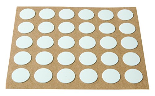 Brinox B77900B Embellecedor cubre-tornillos adhesivo, Blanco, Set de 30 Piezas