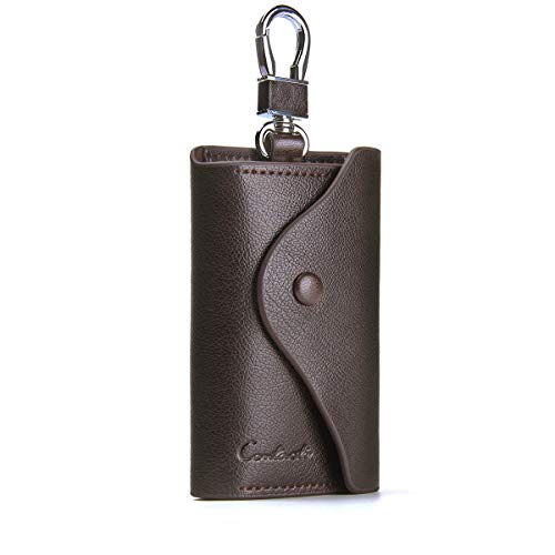 Cartera para llave de coche y tarjetas de piel auténtica de vaca, de Contacts Marrón marrón talla única Cartera para llave de coche y tarjetas de piel auténtica de vaca, de Contacts Marrón marrón talla única