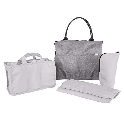 Chicco - Bolso organizador con cambiador, con asas, bandolera o para colgar en el carrito del bebé, color gris (Cool Grey) Chicco - Bolso organizador con cambiador, con asas, bandolera o para colgar en el carrito del bebé, color gris (Cool Grey)