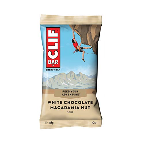 CLIF Bar Barrita energética de avena con chocolate blanco y nuez de Macadamia - Paquete de 12 x 68 gr - Total: 816 gr