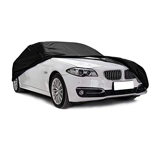 Cubierta del coche Compatible con BMW X6 XDrive50i M Universal Totalmente resistente a los arañazos Protección UV Exterior transpirable forrado de algodón Cubierta del coche ( Color : Black )