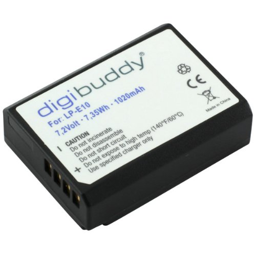digibuddy 8006746 batería para Canon LP-E10 Li-Ion Negro