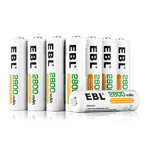 EBL 2800mAh AA de Alta Capacidad Ni-MH 1200 Ciclo de Pilas Recargables para los Equipos Domésticos con Estuches de Almacenamiento (8 Piezas) EBL 2800mAh AA de Alta Capacidad Ni-MH 1200 Ciclo de Pilas Recargables para los Equipos Domésticos con Estuches de Almacenamiento (8 Piezas)