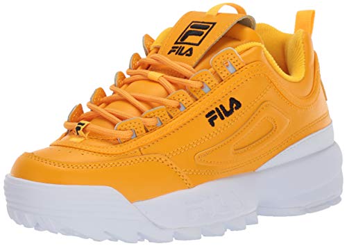 Fila Disruptor II - Zapatillas deportivas para mujer, Amarillo (Oro fusión/negro/blanco), 37 EU