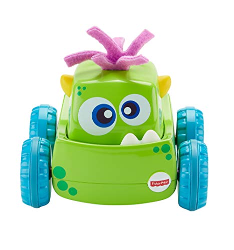 Fisher-Price Coche Monstruito verde, juguete gateo, bebé +9 meses (Mattel DRG15)