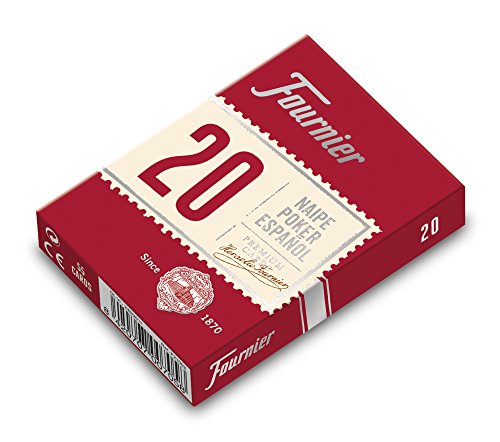 Fournier - Baraja poker español Nº 20, 55 cartas, surtido de colores azul o rojo (F21002) Fournier - Baraja poker español Nº 20, 55 cartas, surtido de colores azul o rojo (F21002)