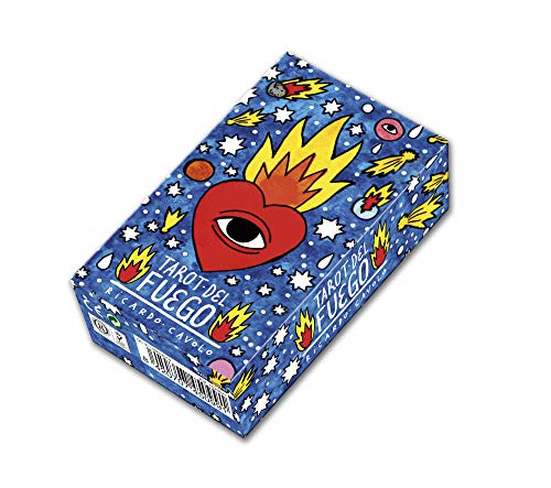 Fournier- Tarot del Fuego por Ricardo Cavolo Baraja de Cartas, Color Azul (1029641) Fournier- Tarot del Fuego por Ricardo Cavolo Baraja de Cartas, Color Azul (1029641)
