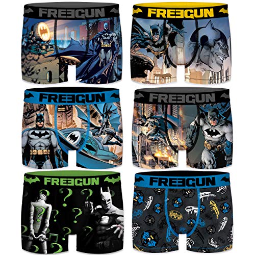 FREEGUN Pack 3 Calzoncillos Batman Sorpresa para niño