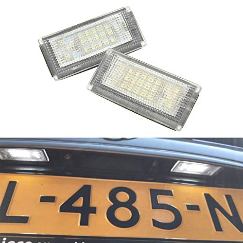 GOFORJUMP Luces de la Placa del Coche LED 12VPara B/MW Mini Cooper S R50 R52 R53 Accesorios 2X Blanco SMD Kit de lámpara de Placa con número de LED
