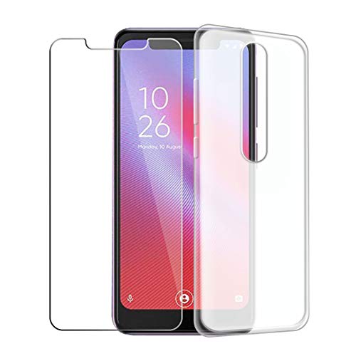 HYMY Funda para Vodafone Smart N10 Blanco Lechoso Translúcido + 1 x Vidrio Templado Protectores Pantalla - TPU Silicona Cover Tapa Caso para Vodafone Smart N10 (5.7") -Clear HYMY Funda para Vodafone Smart N10 Blanco Lechoso Translúcido + 1 x Vidrio Templado Protectores Pantalla - TPU Silicona Cover Tapa Caso para Vodafone Smart N10 (5.7") -Clear