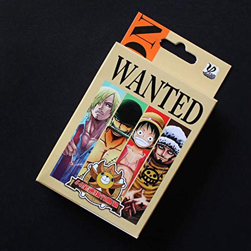 Juego de cartas de póquer de ALTcompluser Anime One Piece con 54 hojas, regalo para fans Wanted