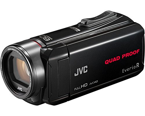 JVC GZ-R435 - Videocámara de memoria (pantalla articulada 3", vídeo Full HD, hidrófugo, SDXC compatible, tarjeta de memoria SD, memoria flash interna 4 GB) negro